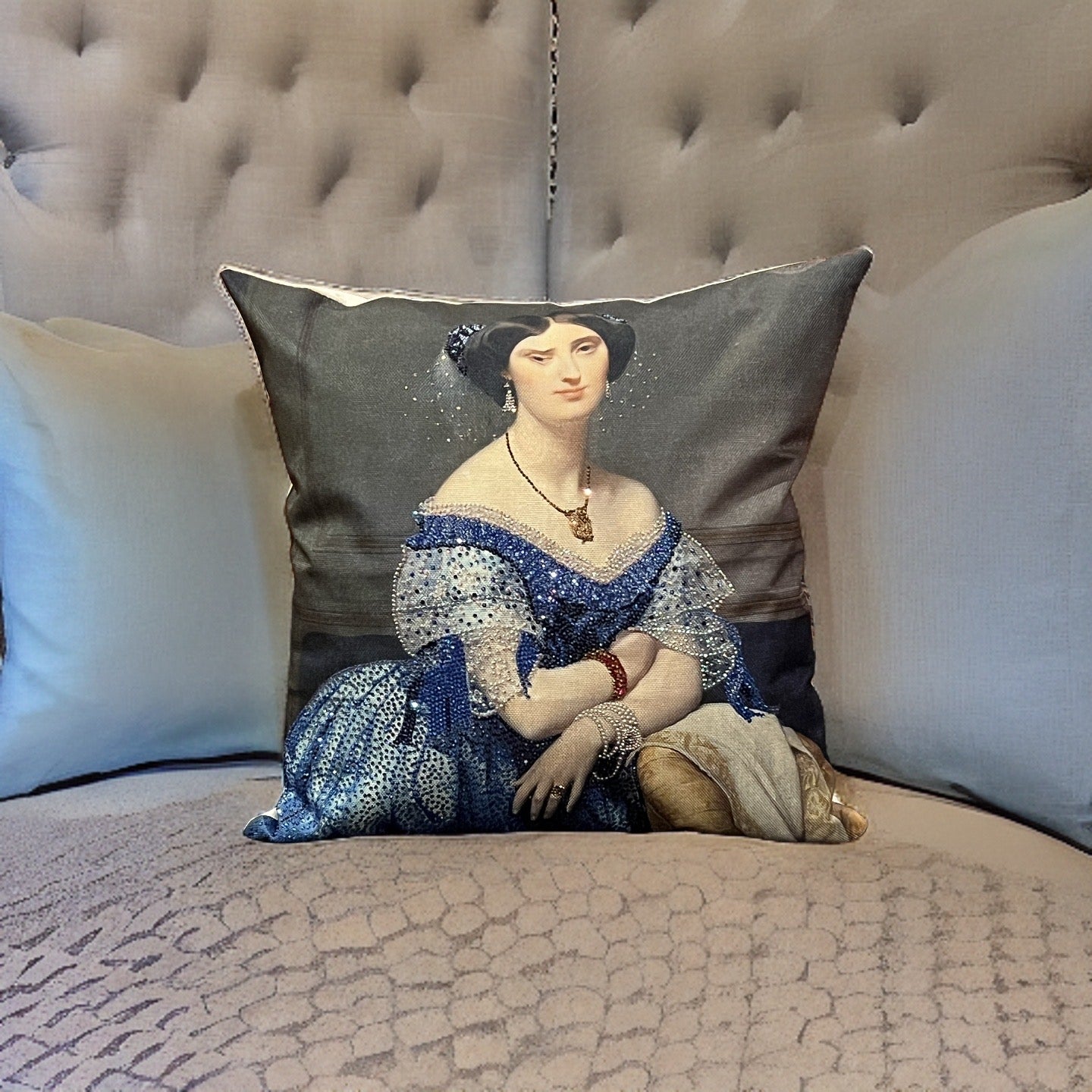 Princesse de Broglie Throw Pillow