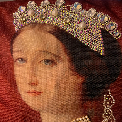 Empress Eugenie Wearing the Crown Throw Pillow