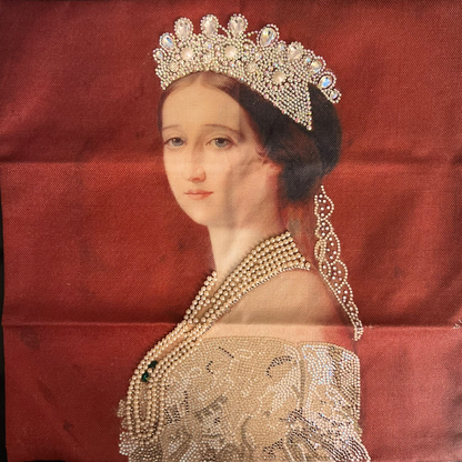 Empress Eugenie Wearing the Crown Throw Pillow