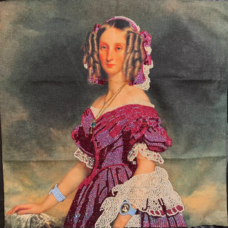 Portrait of Louise d'Orleans, the first Queen of the Belgians Throw Pillow